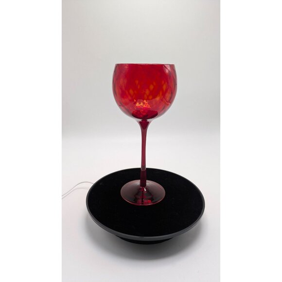 Empoli Italy 8.50 Inch Red Wine Goblet 14 fl oz Glass Vintage Dining Decor - Picture 4 of 11